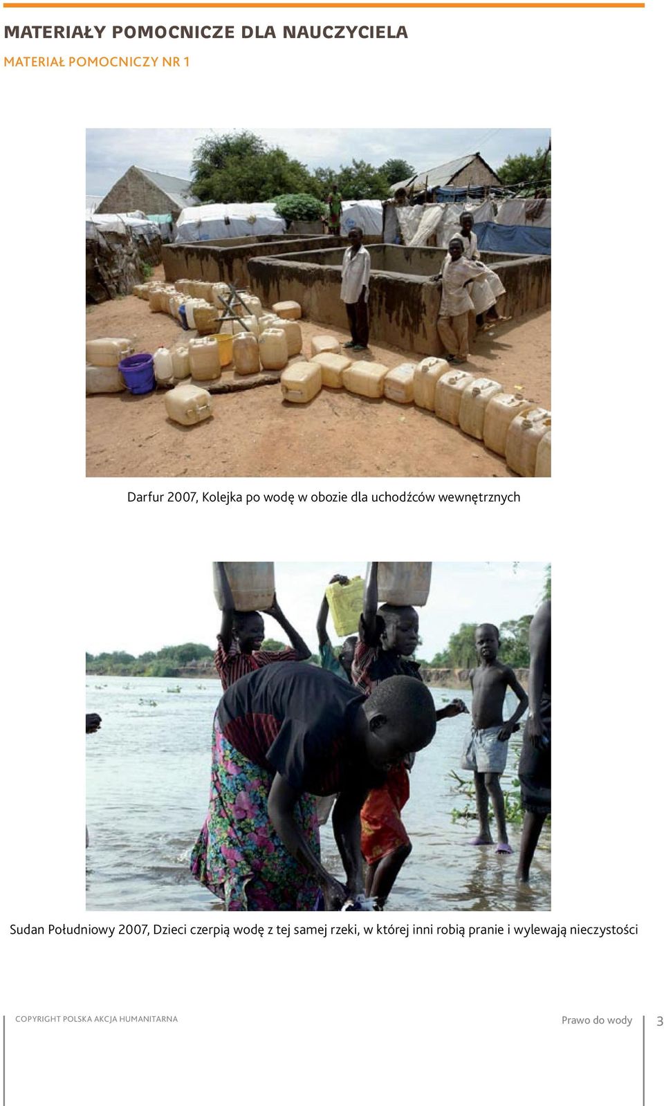 wewnętrznych Sudan Południowy 2007, Dzieci czerpią wodę z