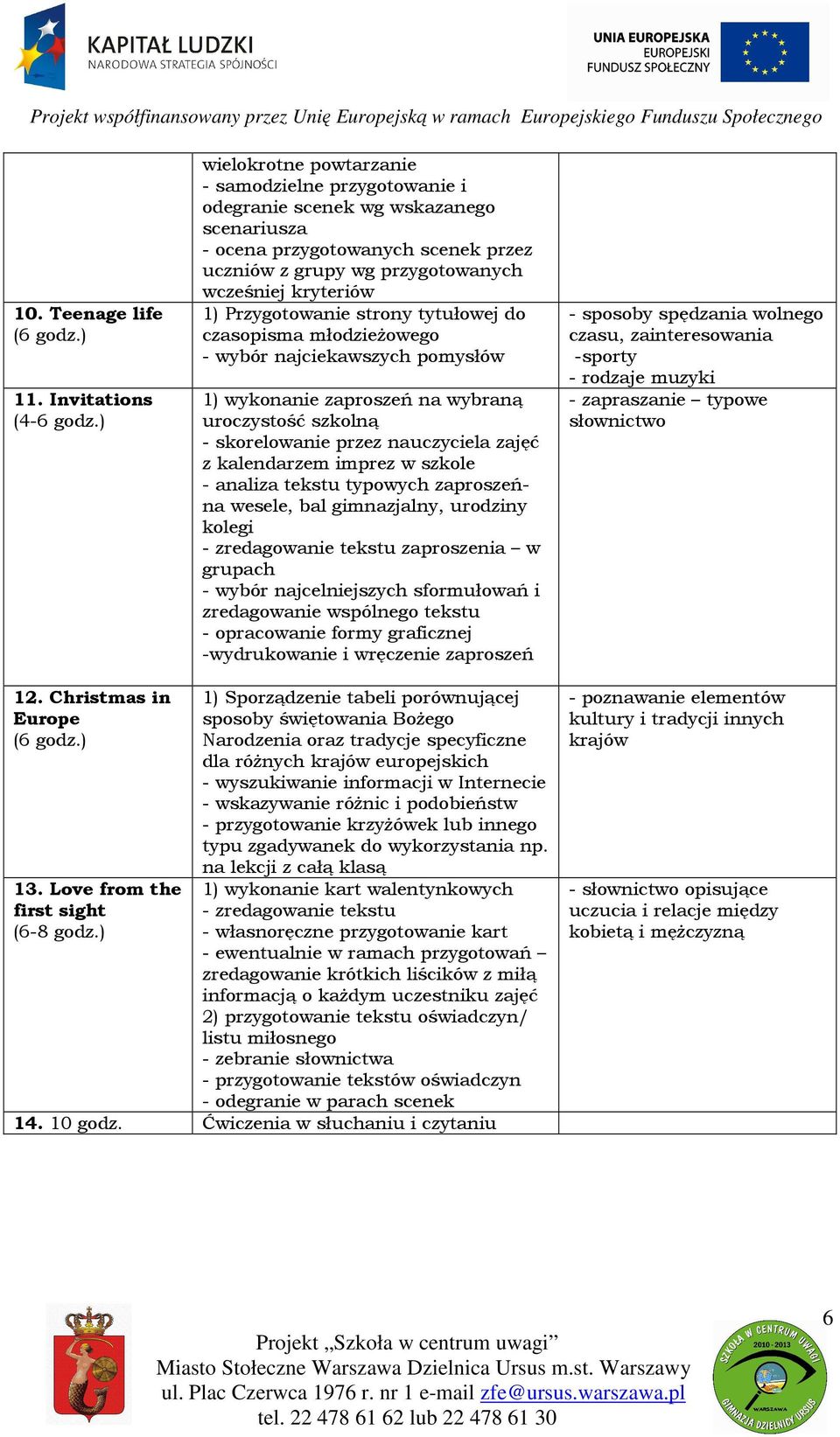 Program Zajęć Wyrównawczych Modułu Języka Angielskiego Pdf