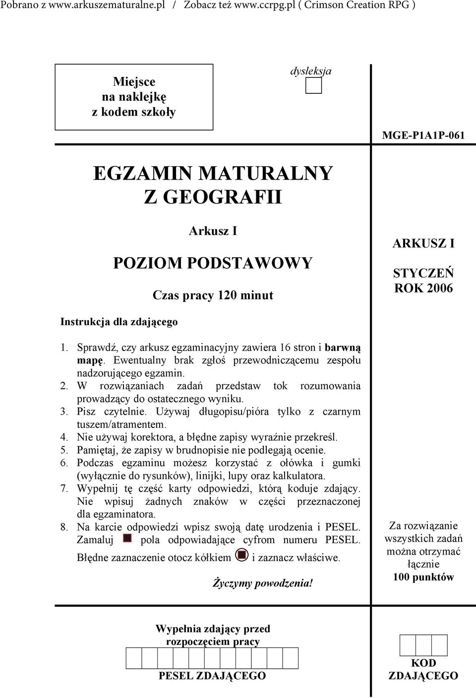 W rozwiązaniach zadań przedstaw tok rozumowania prowadzący do ostatecznego wyniku. 3. Pisz czytelnie. Używaj długopisu/pióra tylko z czarnym tuszem/atramentem. 4.