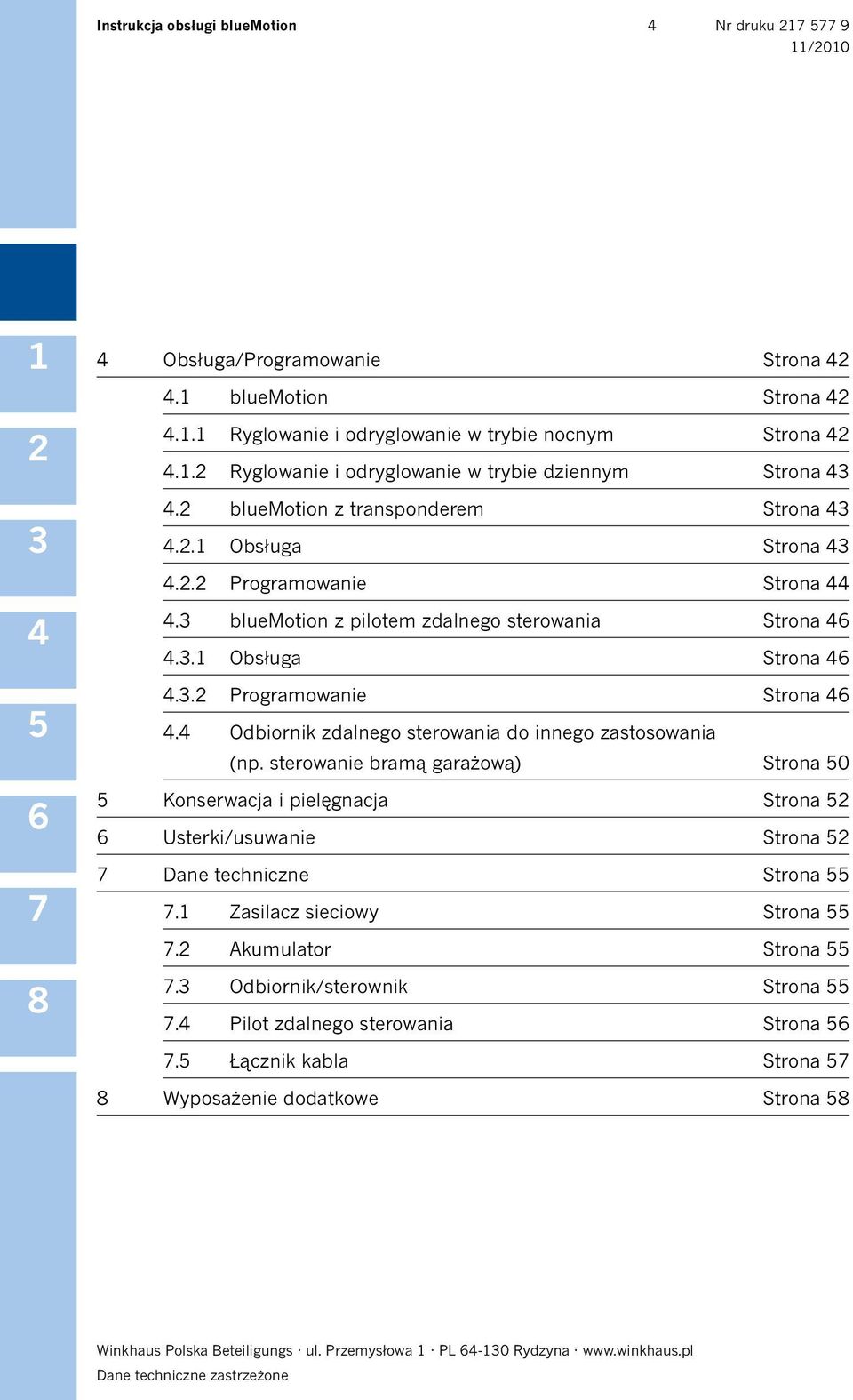 . Obsługa Strona.. Programowanie Strona. Odbiornik zdalnego sterowania do innego zastosowania (np.