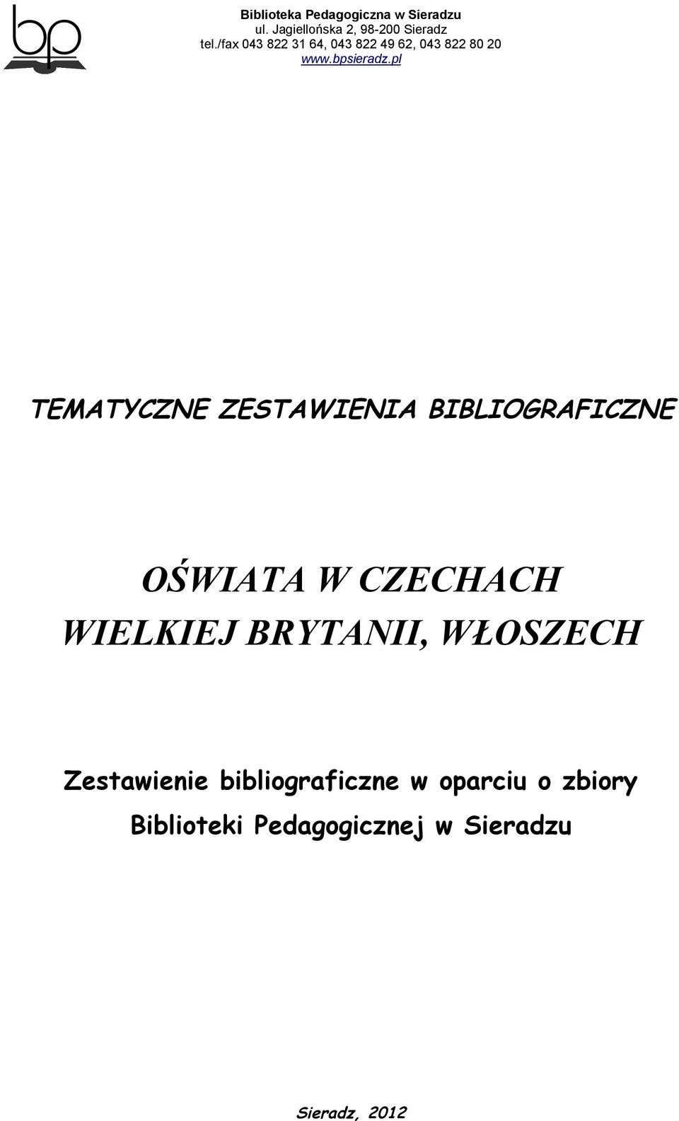 WŁOSZECH Zestawienie bibliograficzne w