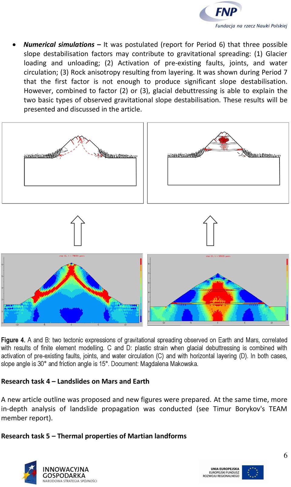 It was shown during Period 7 that the first factor is not enough to produce significant slope destabilisation.