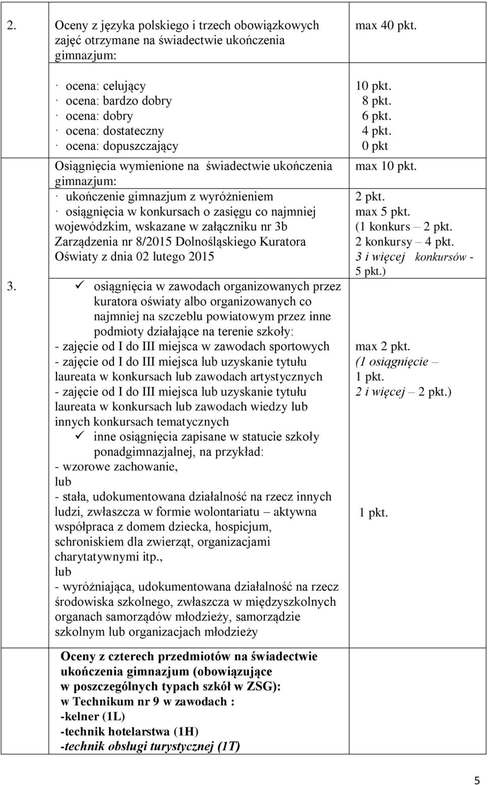 8/2015 Dolnośląskiego Kuratora Oświaty z dnia 02 lutego 2015 3.