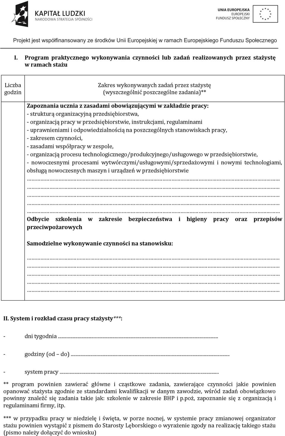 odpowiedzialnością na poszczególnych stanowiskach pracy, - zakresem czynności, - zasadami współpracy w zespole, - organizacją procesu technologicznego/produkcyjnego/usługowego w przedsiębiorstwie, -