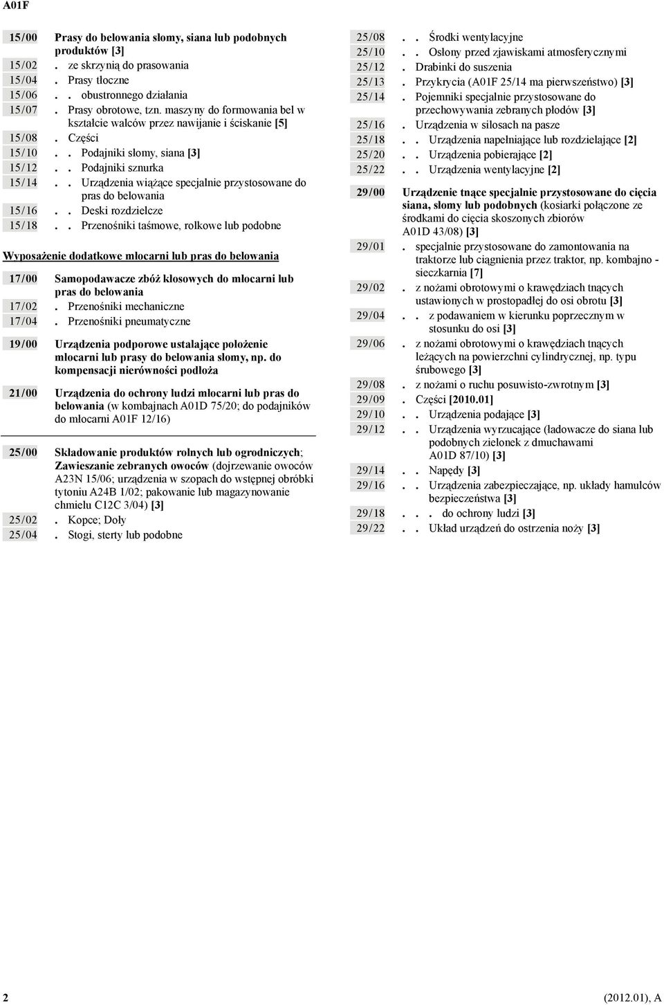 . Urządzenia wiążące specjalnie przystosowane do pras do belowania 15 / 16.. Deski rozdzielcze 15 / 18.