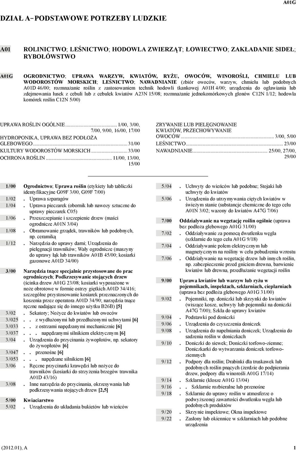 4/00; urządzenia do ogławiania lub zdejmowania łusek z cebuli lub z cebulek kwiatów A23N 15/08; rozmnażanie jednokomórkowych glonów C12N 1/12; hodowla komórek roślin C12N 5/00) UPRAWA ROŚLIN OGÓLNIE.