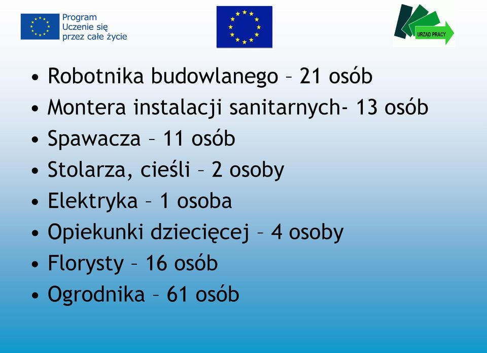 cieśli 2 osoby Elektryka 1 osoba Opiekunki