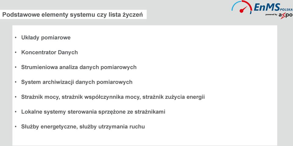 Strażnik mocy, strażnik współczynnika mocy, strażnik zużycia energii Lokalne