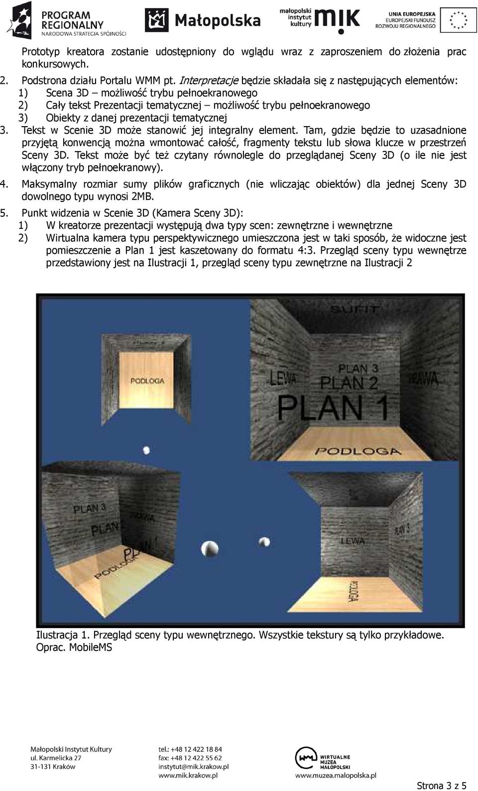 prezentacji tematycznej 3. Tekst w Scenie 3D może stanowić jej integralny element.