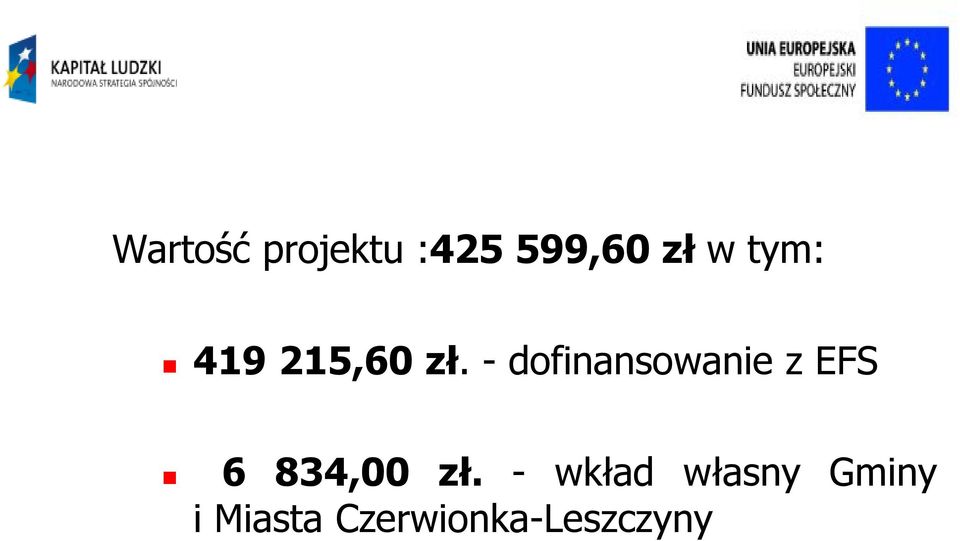 - dofinansowanie z EFS 6 834,00 zł.