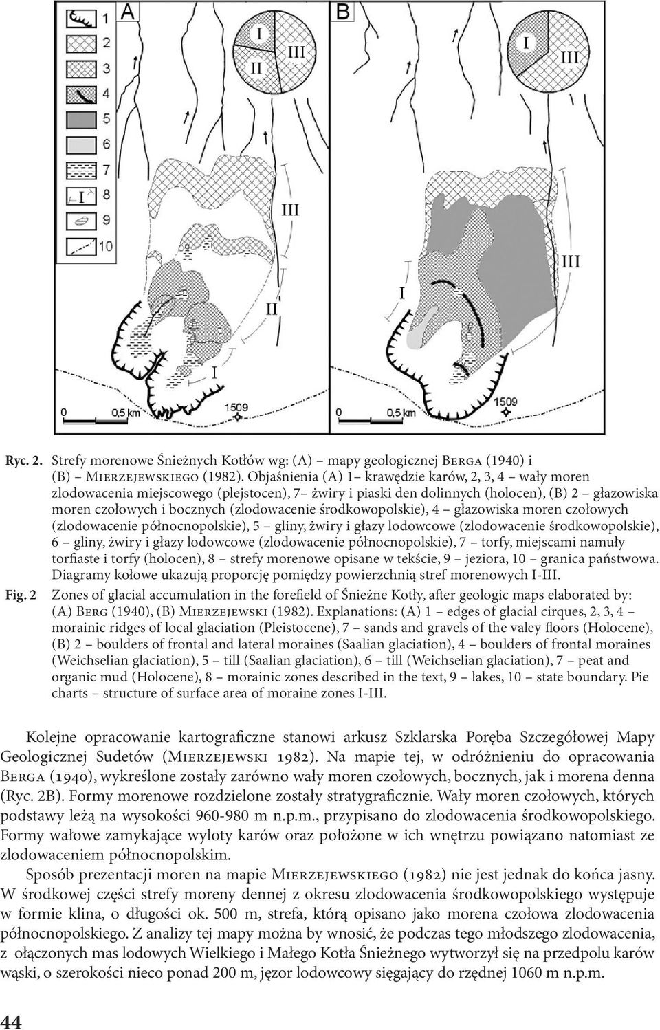 środkowopolskie), 4 głazowiska moren czołowych (zlodowacenie północnopolskie), 5 gliny, żwiry i głazy lodowcowe (zlodowacenie środkowopolskie), 6 gliny, żwiry i głazy lodowcowe (zlodowacenie