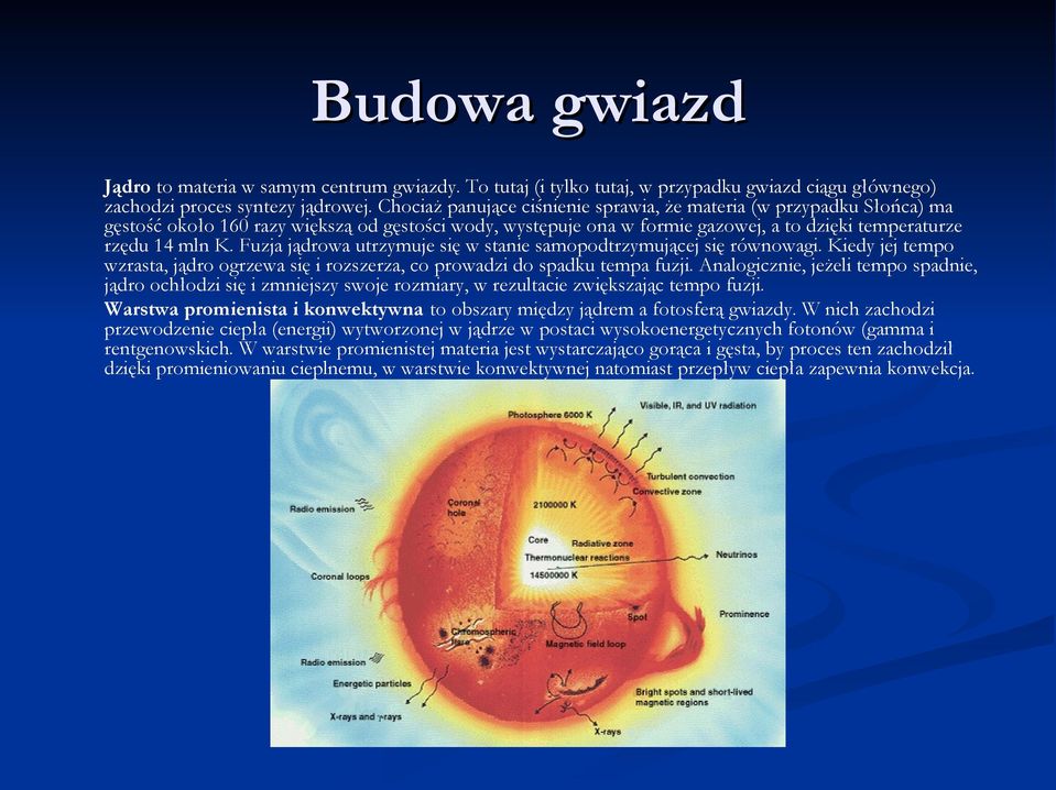 Fuzja jądrowa utrzymuje się w stanie samopodtrzymującej się równowagi. Kiedy jej tempo wzrasta, jądro ogrzewa się i rozszerza, co prowadzi do spadku tempa fuzji.