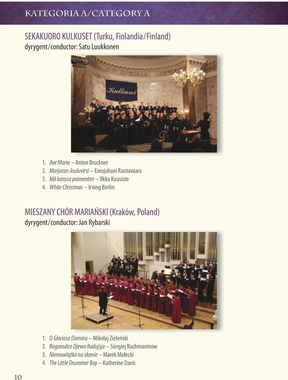 White Christmas Irving Berlin MIESZANY CHÓR MARIAŃSKI (Kraków, Poland) dyrygent / conductor: Jan Rybarski 10 1.