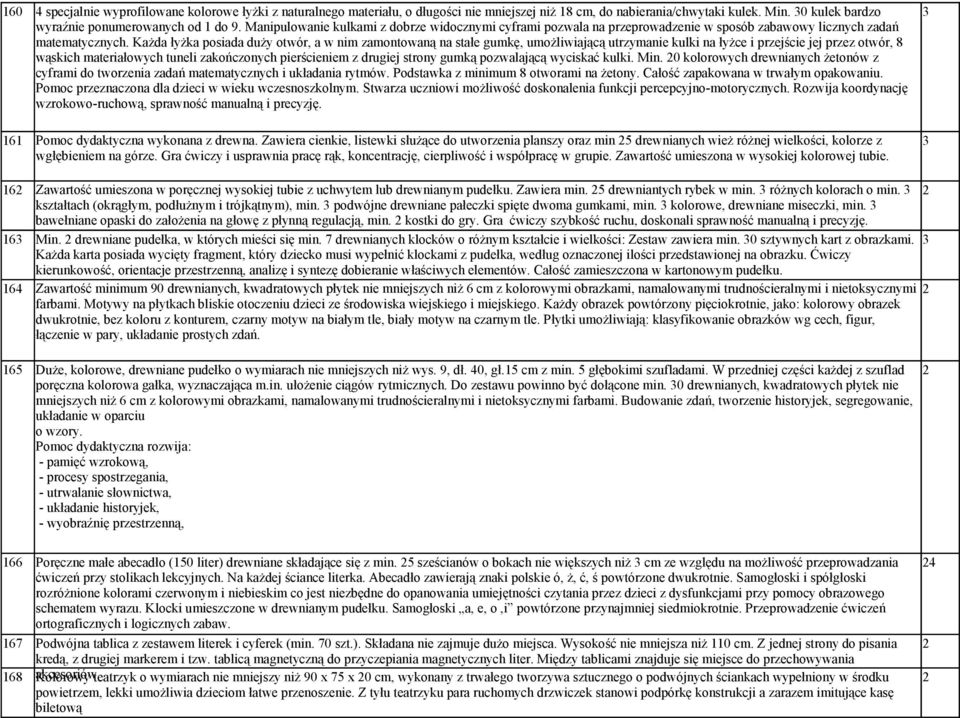 Każda łyżka posiada duży otwór, a w nim zamontowaną na stałe gumkę, umożliwiającą utrzymanie kulki na łyżce i przejście jej przez otwór, 8 wąskich materiałowych tuneli zakończonych pierścieniem z