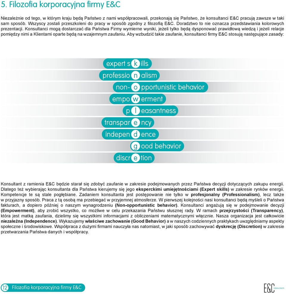 Konsultanci mogą dostarczać dla Państwa Firmy wymierne wyniki, jeżeli tylko będą dysponować prawidłową wiedzą i jeżeli relacje pomiędzy nimi a Klientami oparte będą na wzajemnym zaufaniu.