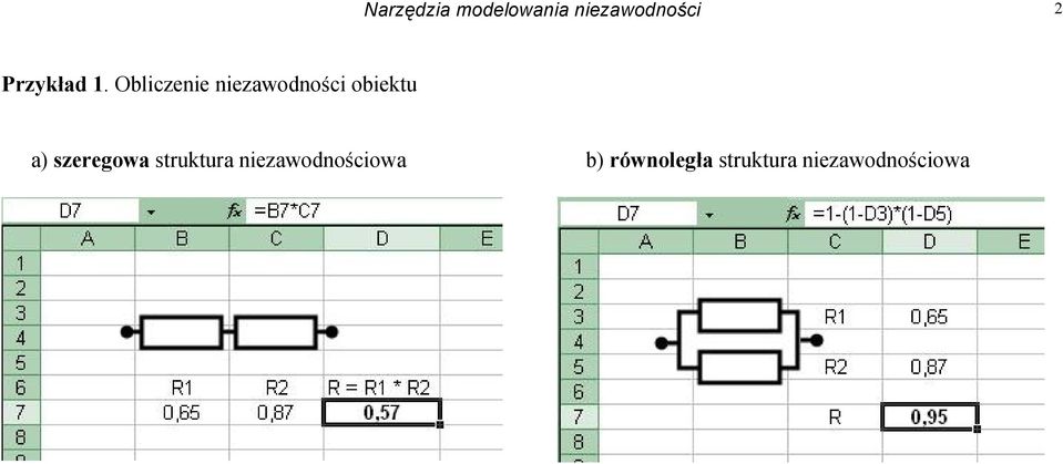 Obliczenie niezawodności obiektu a)