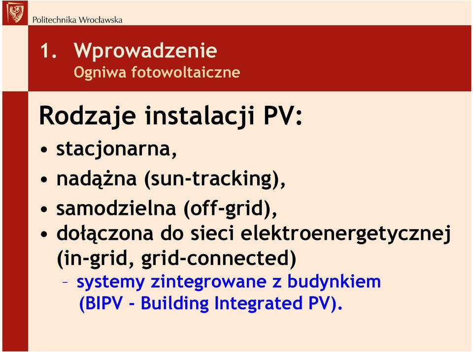 dołączona do sieci elektroenergetycznej (in-grid,