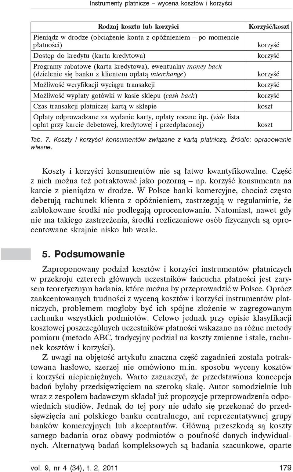 atniczej kart w sklepie Op aty odprowadzane za wydanie karty, op aty roczne itp. (vide lista op at przy karcie debetowej, kredytowej i przedp aconej) Korzy / Tab. 7.