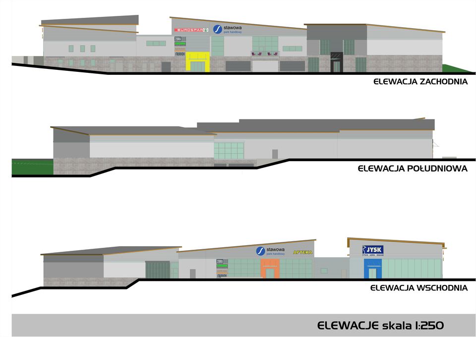 WSCHODNIA ELEWACJE skala 1:250