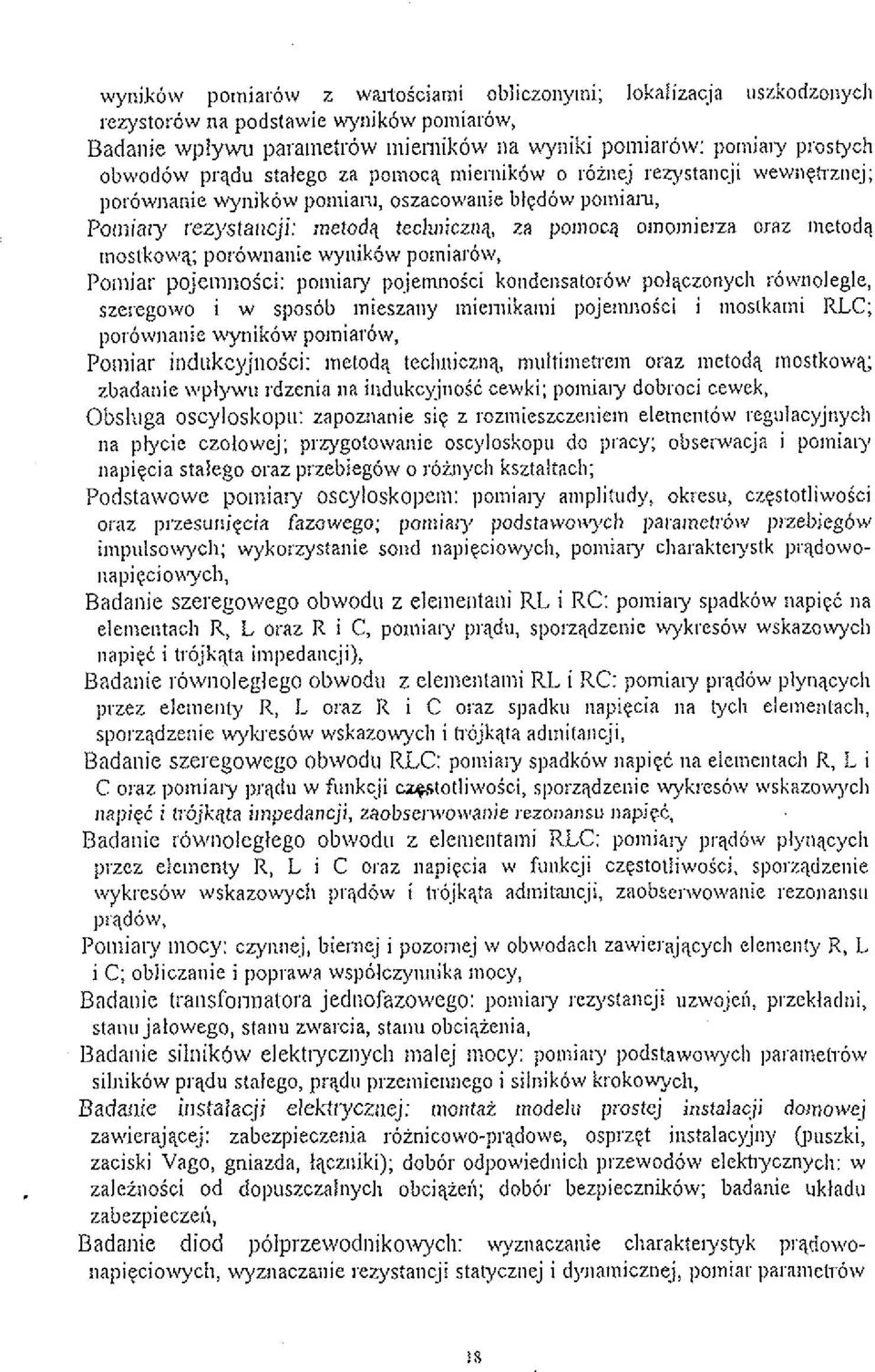 oinomierza oraz inetodq inostkowq; pol6wnaiiie wyoik6w pomiarbw, Poiniar pojemilosci: poiiiiary po.