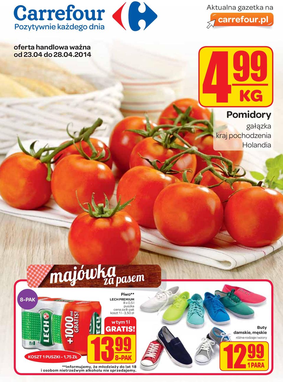 2014 4 99 Pomidory gałązka kraj pochodzenia Holandia 8-PAK majówka za pasem LECH PREMIUM 8 x