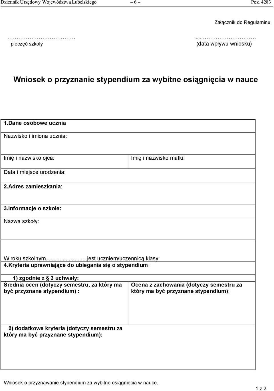 ..jest uczniem/uczennicą klasy: 4.