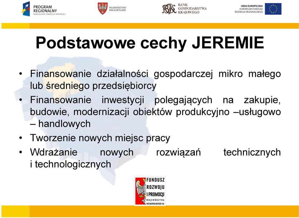 zakupie, budowie, modernizacji obiektów produkcyjno usługowo handlowych