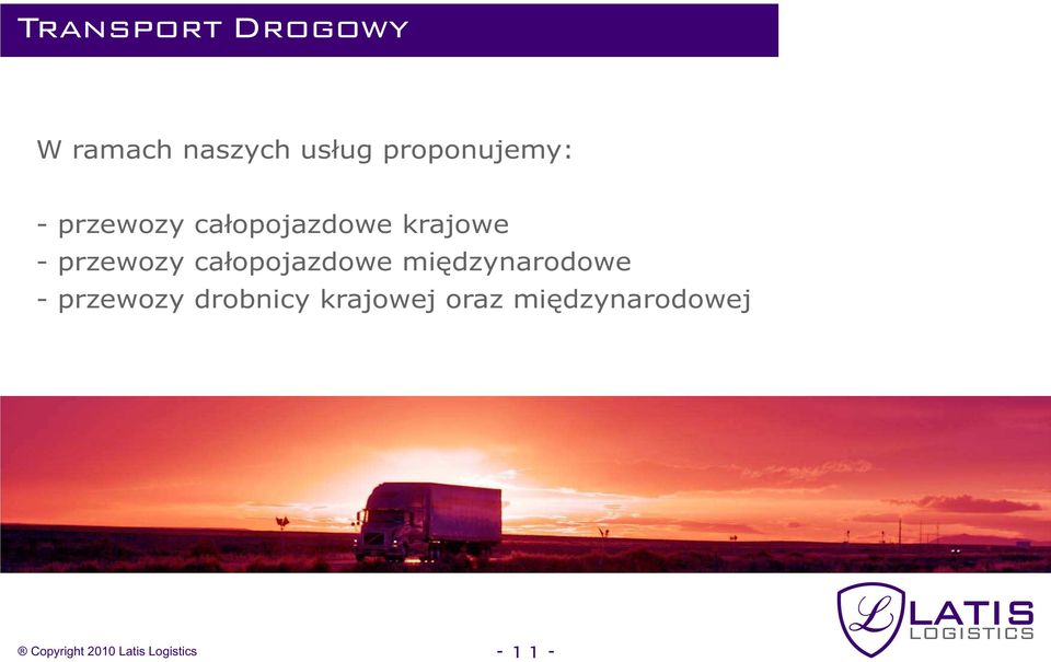 całopojazdowe międzynarodowe - przewozy drobnicy