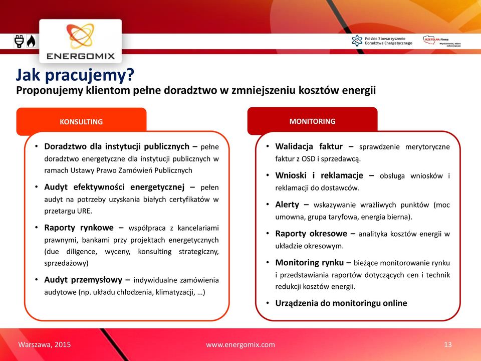 Prawo Zamówień Publicznych Audyt efektywności energetycznej pełen audyt na potrzeby uzyskania białych certyfikatów w przetargu URE.