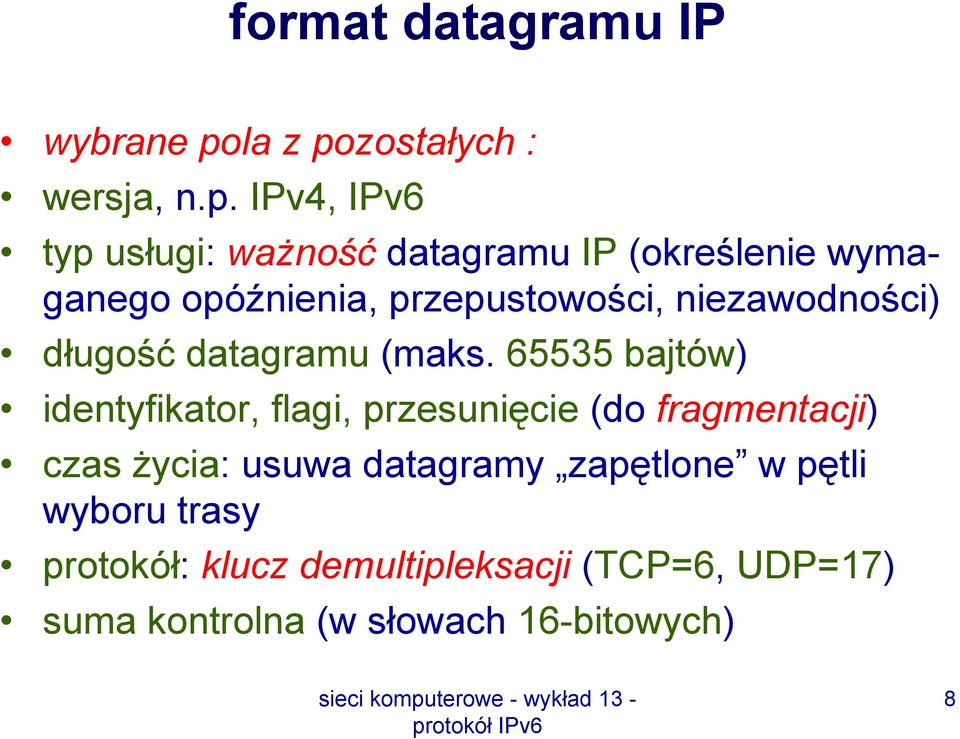 zostałych : wersja, n.p.