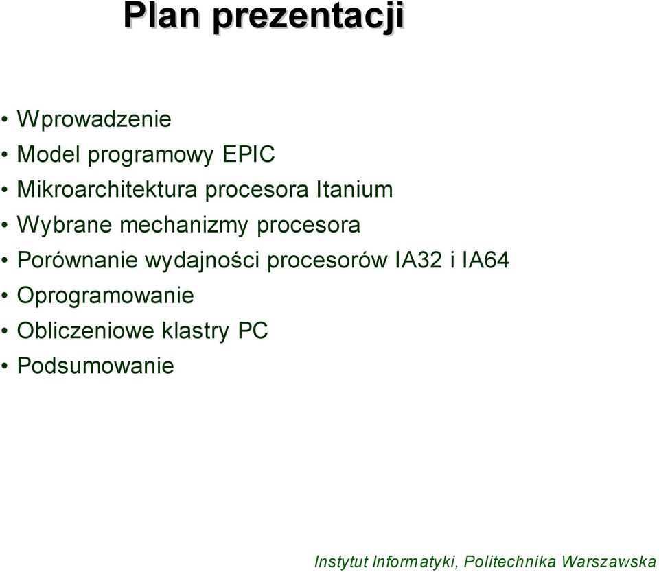 mechanizmy procesora Porównanie wydajności procesorów