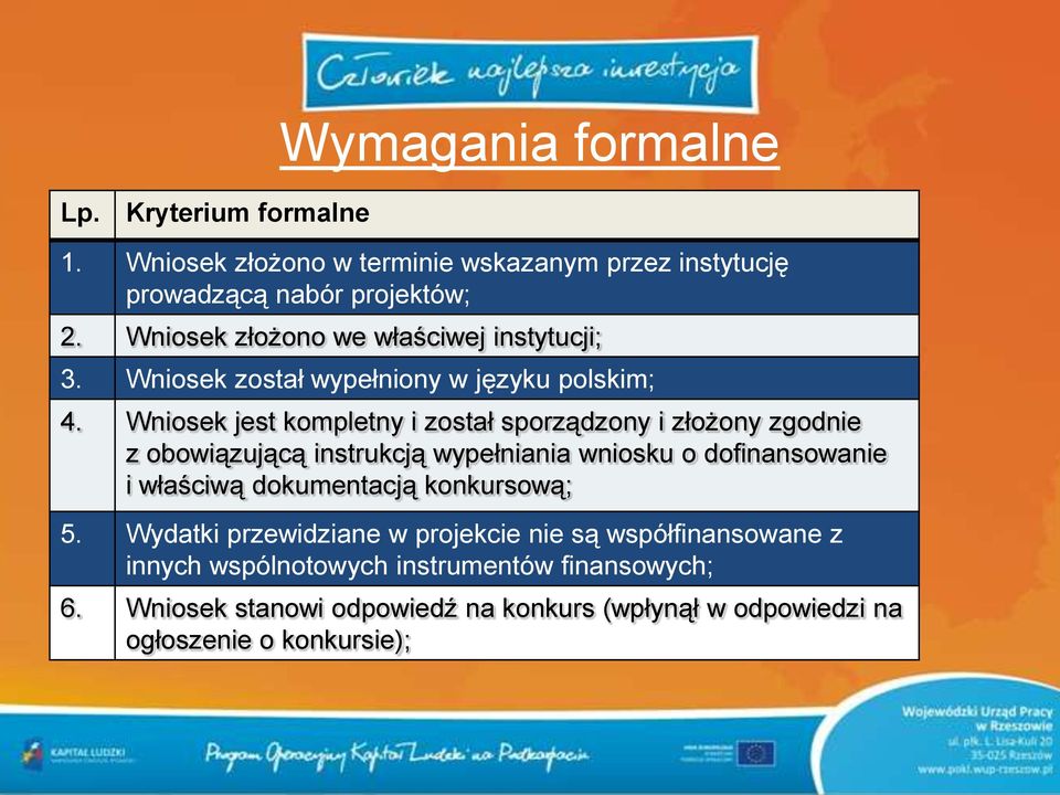 Wniosek jest kompletny i został sporządzony i złożony zgodnie z obowiązującą instrukcją wypełniania wniosku o dofinansowanie i właściwą