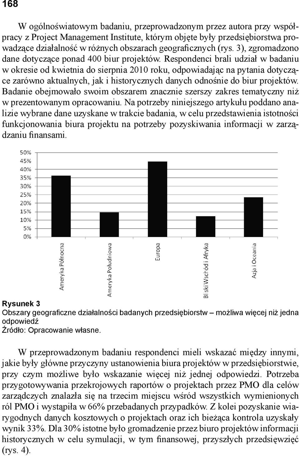 Respondenci brali udział w badaniu w okresie od kwietnia do sierpnia 2010 roku, odpowiadając na pytania dotyczące zarówno aktualnych, jak i historycznych danych odnośnie do biur projektów.