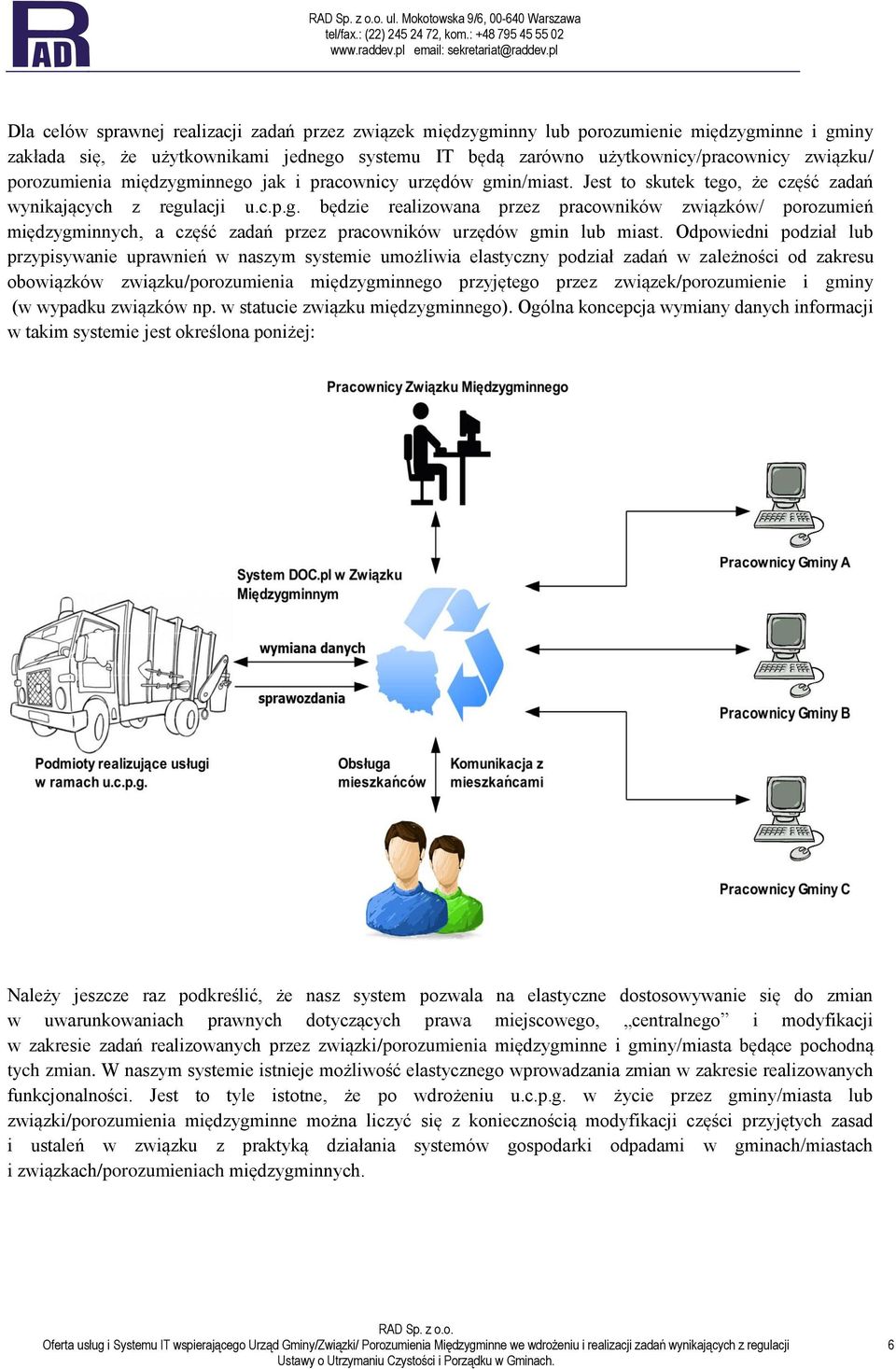 Odpowiedni podział lub przypisywanie uprawnień w naszym systemie umożliwia elastyczny podział zadań w zależności od zakresu obowiązków związku/porozumienia międzygminnego przyjętego przez