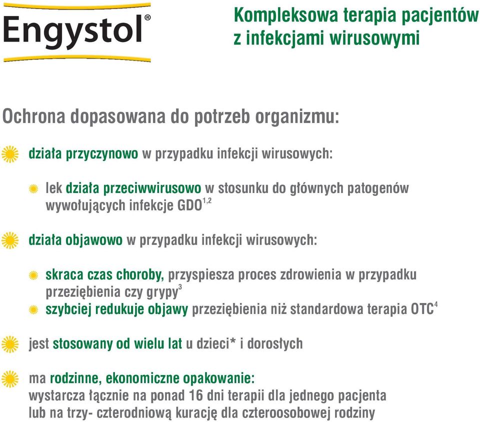 przyspiesza proces zdrowienia w przypadku przeziębienia czy grypy 3 szybciej redukuje objawy przeziębienia niż standardowa terapia OTC 4 jest stosowany od wielu lat