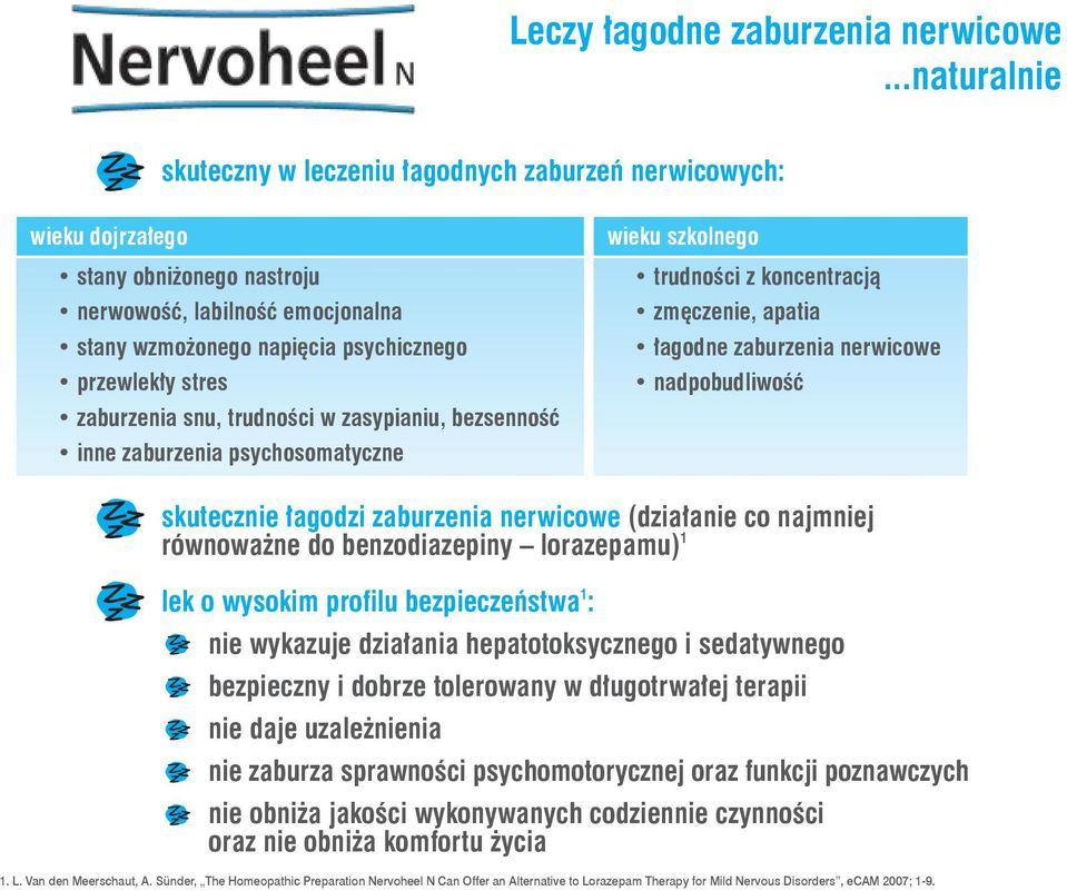 zaburzenia snu, trudności w zasypianiu, bezsenność inne zaburzenia psychosomatyczne wieku szkolnego trudności z koncentracją zmęczenie, apatia łagodne zaburzenia nerwicowe nadpobudliwość skutecznie