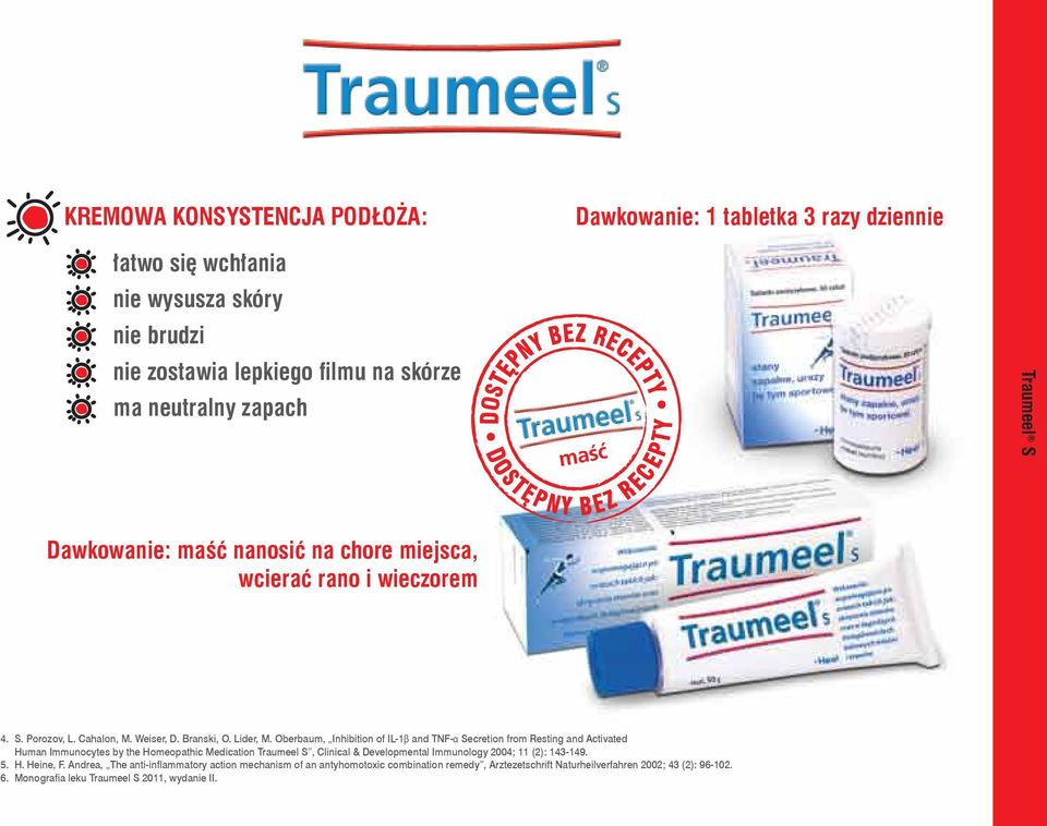 Oberbaum, Inhibition of IL-1β and TNF-α Secretion from Resting and Activated Human Immunocytes by the Homeopathic Medication Traumeel S, Clinical & Developmental Immunology 2004; 11 (2):