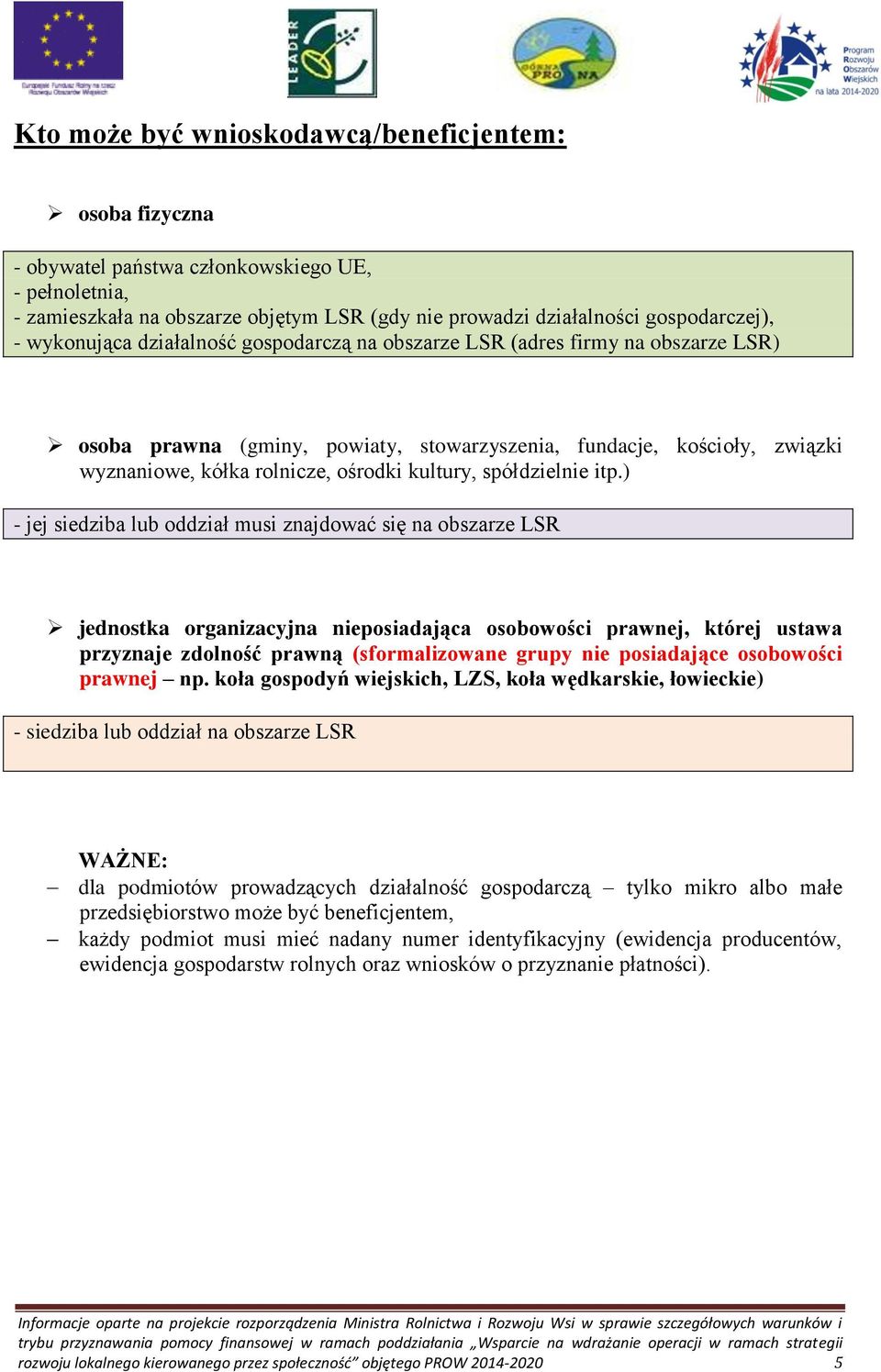 spółdzielnie itp.