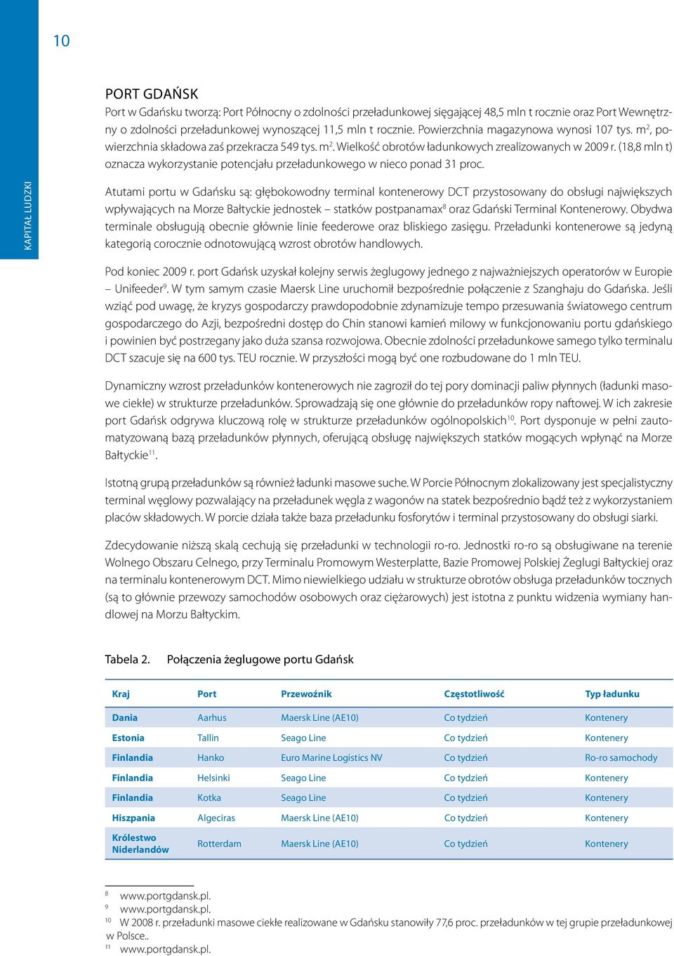 (18,8 mln t) oznacza wykorzystanie potencjału przeładunkowego w nieco ponad 31 proc.