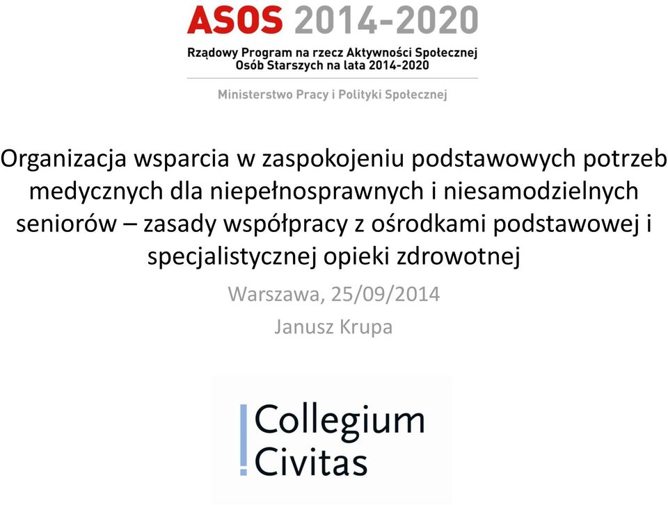 seniorów zasady współpracy z ośrodkami podstawowej i