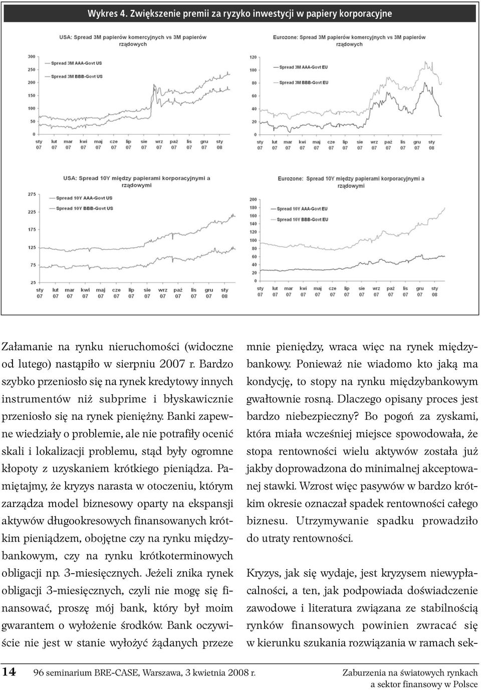 Banki zapewne wiedziały o problemie, ale nie potrafiły ocenić skali i lokalizacji problemu, stąd były ogromne kłopoty z uzyskaniem krótkiego pieniądza.