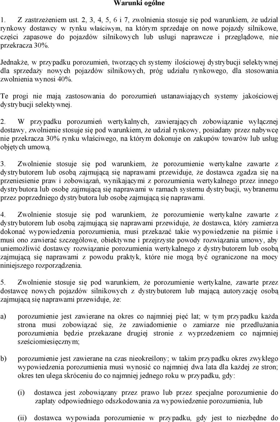 usługi naprawcze i przeglądowe, nie przekracza 30%.