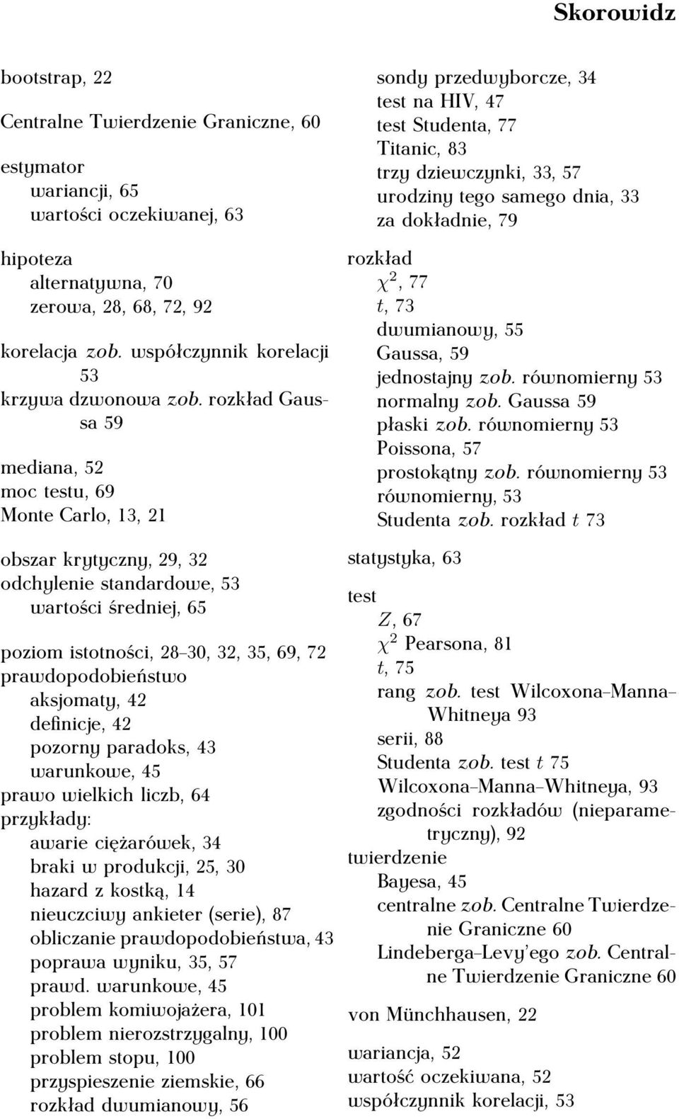 rozkład Gaussa 59 mediana, 52 moc testu, 69 Monte Carlo, 13, 21 obszar krytyczny, 29, 32 odchylenie standardowe, 53 wartości średniej, 65 poziom istotności, 28 30, 32, 35, 69, 72 prawdopodobieństwo