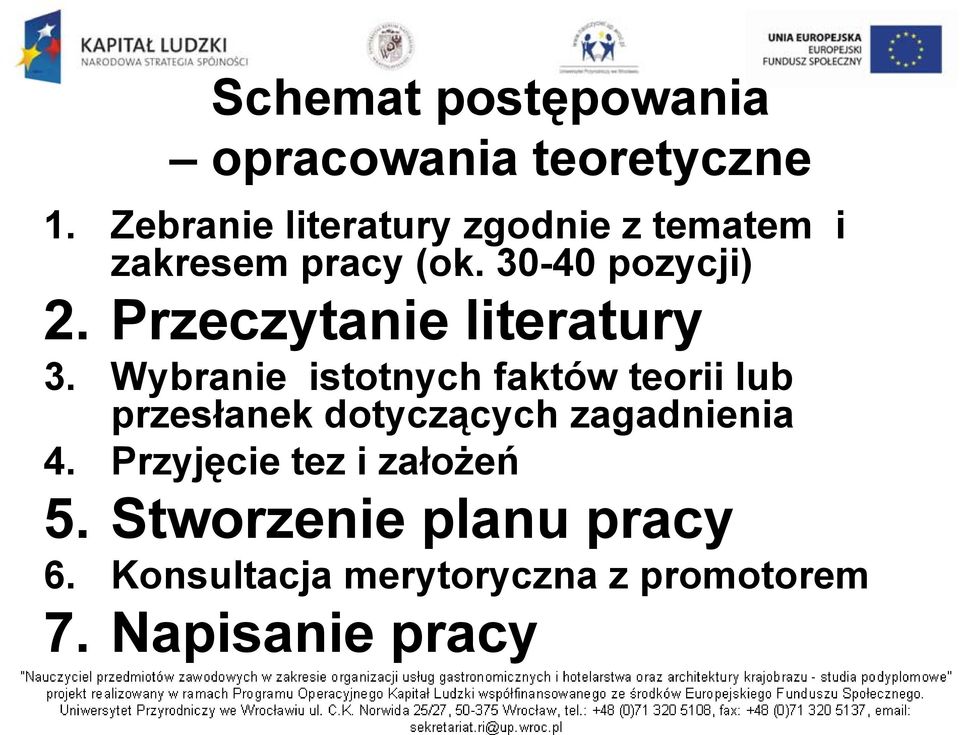 Przeczytanie literatury 3.