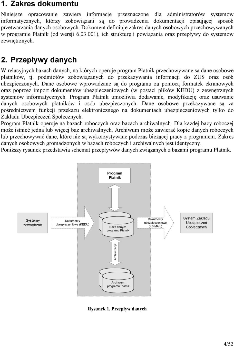 2. Przepywy danych W relacyjnych bazach danych, na których operuje program Patnik przechowywane s% dane osobowe patników, tj.