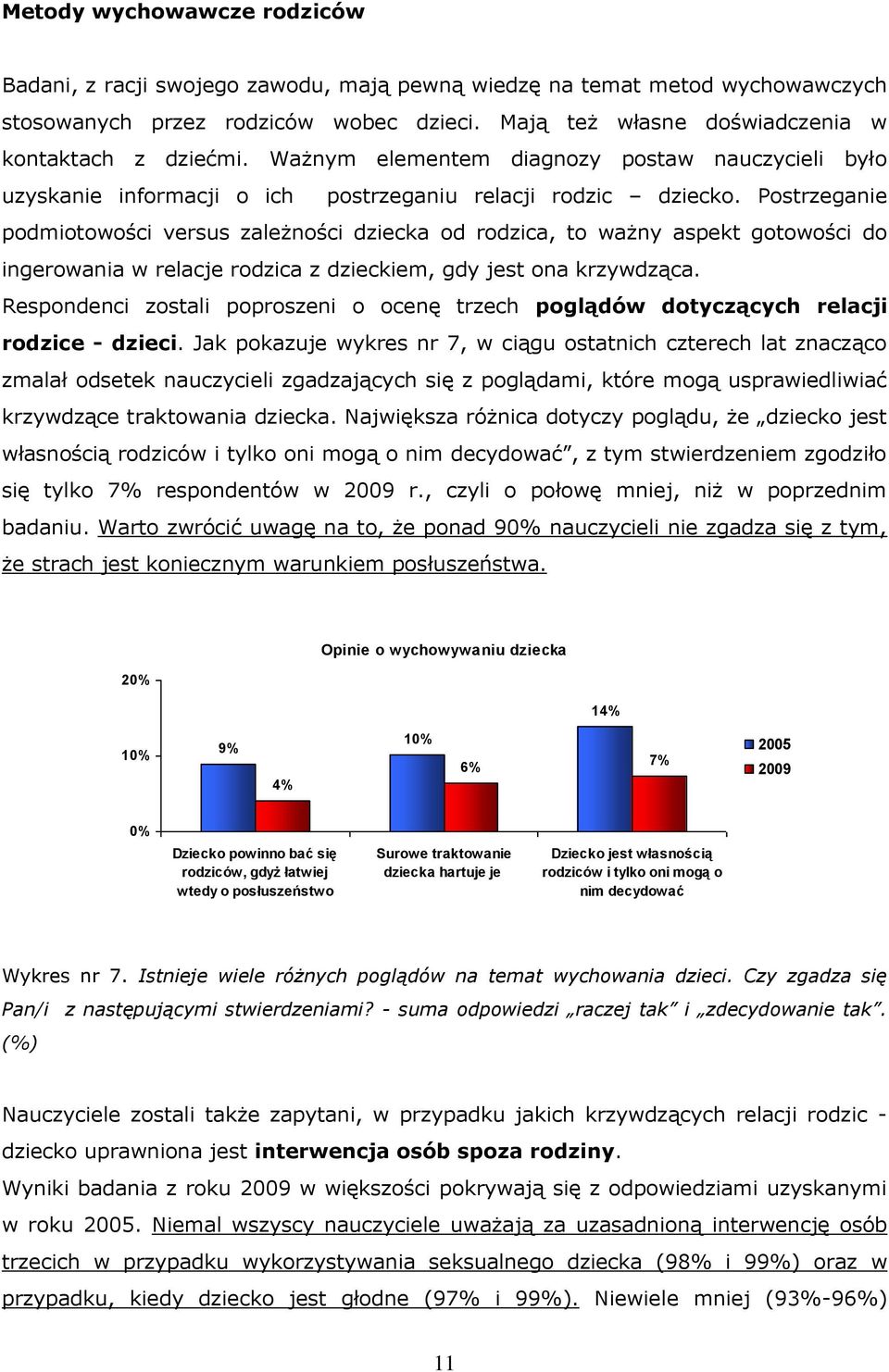 Postrzeganie podmiotowości versus zależności dziecka od rodzica, to ważny aspekt gotowości do ingerowania w relacje rodzica z dzieckiem, gdy jest ona krzywdząca.