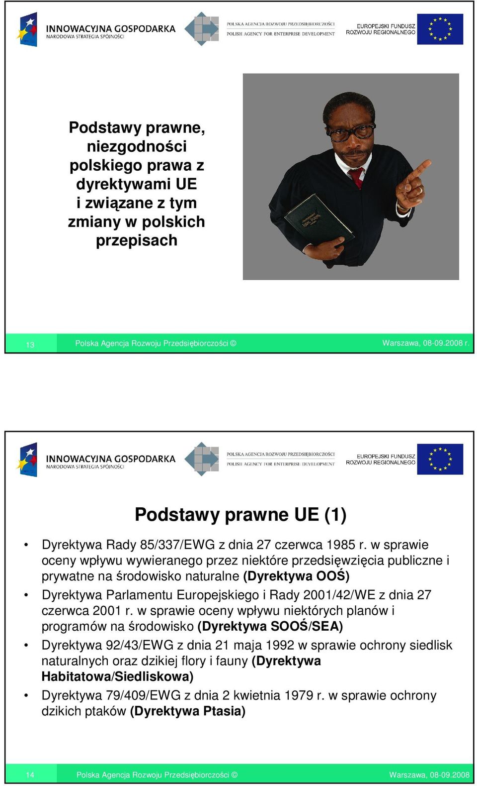 w sprawie oceny wpływu wywieranego przez niektóre przedsięwzięcia publiczne i prywatne na środowisko naturalne (Dyrektywa OOŚ) Dyrektywa Parlamentu Europejskiego i Rady 2001/42/WE z