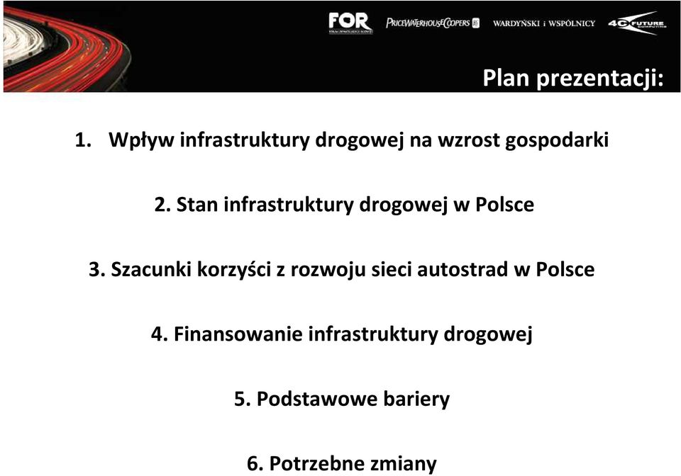 Stan infrastruktury drogowej w Polsce 3.