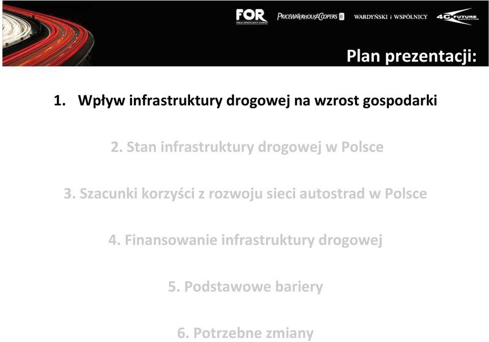 Stan infrastruktury drogowej w Polsce 3.