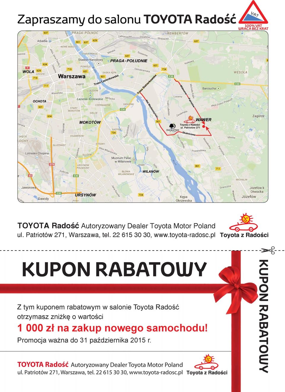 pl KUPON RABATOWY Z tym kuponem rabatowym w salonie Toyota Radość otrzymasz zniżkę o wartości 1 000 zł na zakup nowego